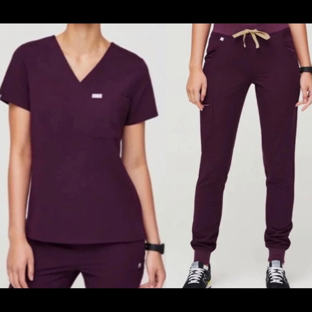 Figs Deep purple set Catarina and zamora NWT